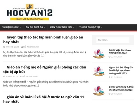 'hocvan12.com' screenshot