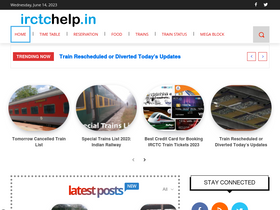 'irctchelp.in' screenshot