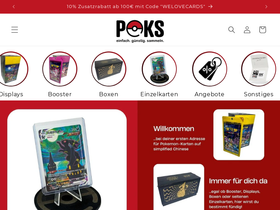 Poks homepage screenshot