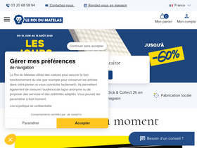 'leroidumatelas.fr' screenshot