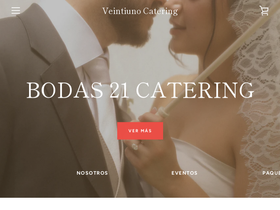 veintiunocatering.com homepage screenshot