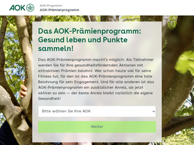 'aok-praemienprogramm.de' screenshot