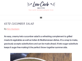 'lowcarbmaven.com' screenshot