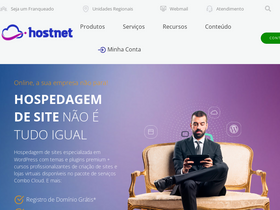 'hostnet.com.br' screenshot