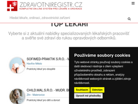 'zdravotniregistr.cz' screenshot