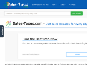 'sales-taxes.com' screenshot