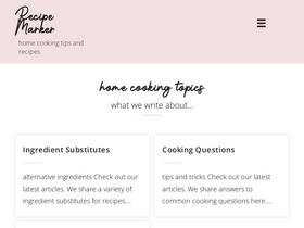 'recipemarker.com' screenshot