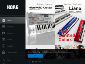 'korg.com' screenshot