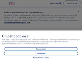 'monespacesante.fr' screenshot