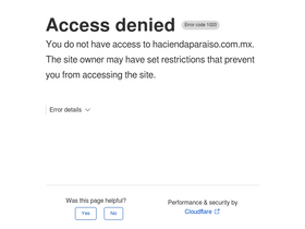 'haciendaparaiso.com.mx' screenshot