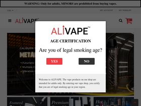 'alivape.com' screenshot