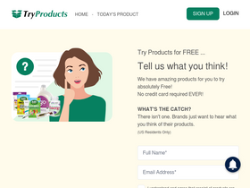 'tryproducts.com' screenshot