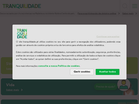'tranquilidade.pt' screenshot