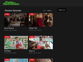 'watchparksandrecreation.net' screenshot