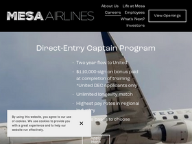 'mesa-air.com' screenshot