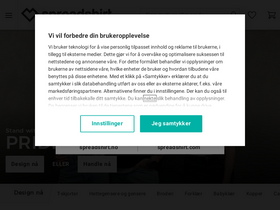 'spreadshirt.no' screenshot