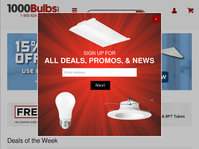 '1000bulbs.com' screenshot