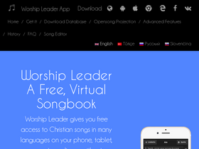 'worshipleaderapp.com' screenshot