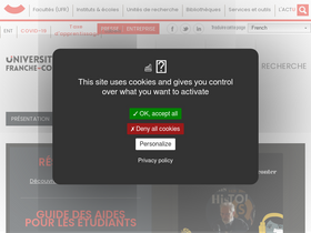 'univ-fcomte.fr' screenshot