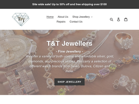 tandtjewellers.com homepage screenshot