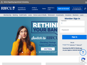 'rbfcu.org' screenshot