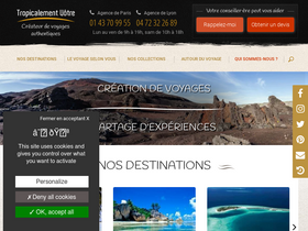 'tropicalement-votre.com' screenshot