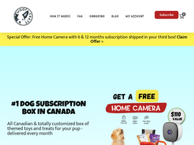 woofcrate.ca homepage screenshot