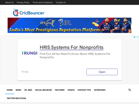 'cricbouncer.com' screenshot