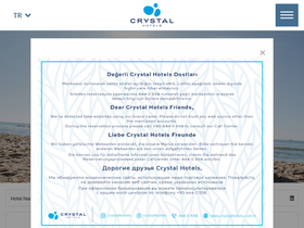 'crystalhotels.com.tr' screenshot