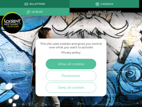 'lorientbretagnesudtourisme.fr' screenshot