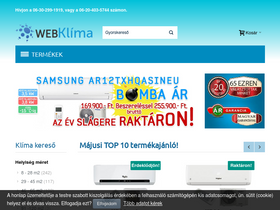 'webklima.hu' screenshot