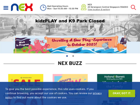 'nex.com.sg' screenshot