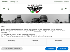 'warmilitaria.it' screenshot