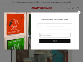 asapvintageclothing.com homepage screenshot