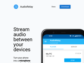 'audiorelay.net' screenshot