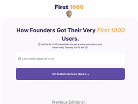 'first1000.co' screenshot