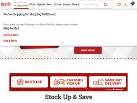 'binnys.com' screenshot