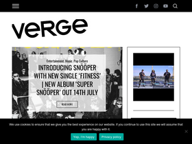 'vergemagazine.co.uk' screenshot