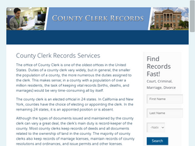'countyclerkrecords.com' screenshot