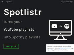 'spotlistr.com' screenshot