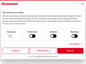 'giacomini.com' screenshot