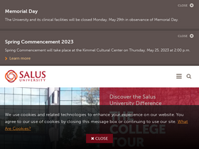 'salus.edu' screenshot