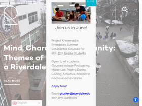 'riverdale.edu' screenshot