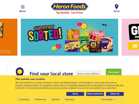 'heronfoods.com' screenshot