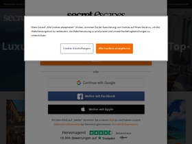 'secretescapes.de' screenshot