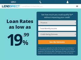 'lenddirect.ca' screenshot
