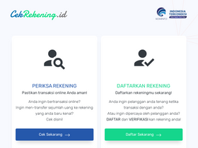 'cekrekening.id' screenshot