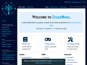 'zeldamods.org' screenshot