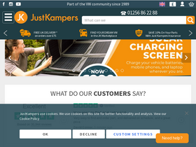 'justkampers.com' screenshot