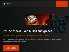 'poe-atlas.com' screenshot